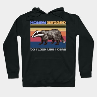 Honey badger do i look like i care, Funny Badger animals Hoodie